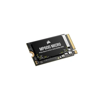 Imagen de Corsair MP600 Micro 1TB M.2 NVMe PCIe x4 Gen4 2 SSD 2242 hasta 5.100MB/seg Lectura Secuencial NAND 3D TLC Alta Densidad Compatible con Lenovo Legion Go y Thin 4.0 Portátiles Negro