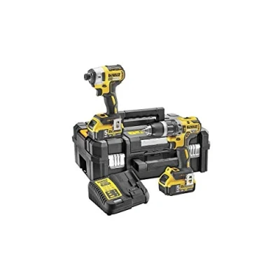 Imagen de DEWALT DCK266P2T GB XR Kit de taladro combinado y destornillador impacto sin escobillas en caja TSTAK, 1 W, 18 V, amarillo/negro