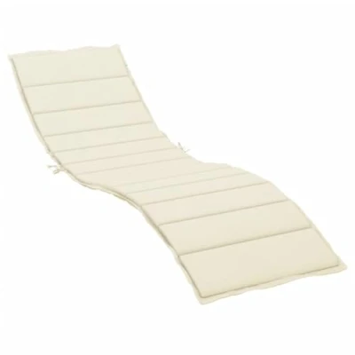 Imagen de vidaXL Cojín para Tumbona Asiento Silla Sofá Jardín Patio Terraza Balcón Muebles Mobiliario Exterior Acolchado Grueso Tela Crema 200x70x3 cm
