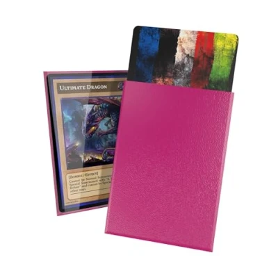 Imagen de Ultimate Guard Cortex Fundas para tarjetas, tamaño japonés, 62 x 89 mm, parte trasera rosa, acabado brillante, sin PVC y ácidos, alta claridad