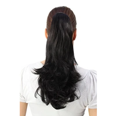 Imagen de WIG ME UP Postizo, liso, negro, longitud media (T400 2)