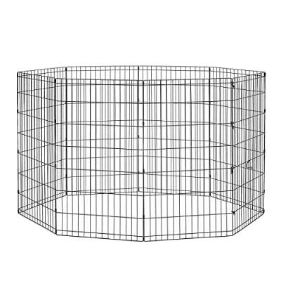 Imagen de New World modelo B550 42 Parque o corralito para perros sin puerta, 60,96 x 106,68 cm, con revestimiento en negro