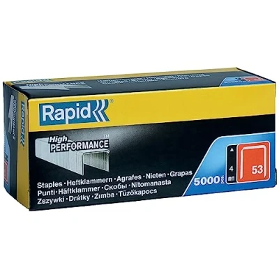 Imagen de Rapid Caja de Grapas para Textil N.º53 Alambre Fino Acero Galvanizado, 4 mm 5.000