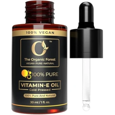 Imagen de USDA Organic Non GMO Vitamin E Oil for Skin, Hair &amp; Face Natural D Alpha Tocopherol, Hexane Free Cold Pressed Best Scars, Stretch Marks Pure Body Oil, Skin Care Essential