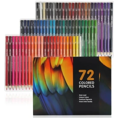 Imagen de WUFANC LáPices Delapices Colores De 72 Unidades Lapices Profesionales Con Estuche PortáTil Ideal Para Escuela Arte Y Estudio