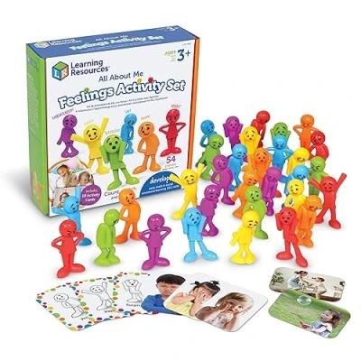 Imagen de Learning Resources Set de Actividades sobre Las emociones All About Me, 54 Piezas, Social y Emocional pequeños, comunicación, Juegos para Aprender los Sentimientos niños, 3, LER3368