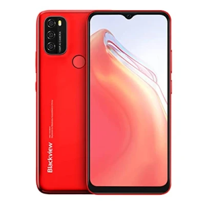 Imagen de Blackview Android 11 Teléfono A70P, Octa Core 4GB 32GB Smartphone, Pantalla HD+ 6.5&#039;&#039;, 8.3mm Delgado&amp;Liviano, Batería 5380mAh, 13MP+5MP,Dual SIM Móvil 4G,Desbloqueo Facial&amp;Huella Digital GPS Rojo