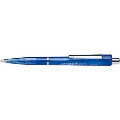 Imagen de Schneider Optima Bolígrafo con mecanismo a presión, color azul y transparente, M,