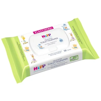 Imagen de HiPP Babysanft papel higiénico niños húmedas, 6 pack (6 x 50 piezas)
