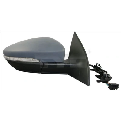 Imagen de Espejo retrovisor Tyc 337 0215 derecha imprimado para ajuste elect. espejo, convexo, calefactable VOLKSWAGEN: Scirocco III