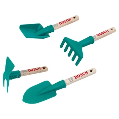 Imagen de Theo Klein 2711 Kit de Herramientas jardín Mano Bosch, 4 jardinería para niños, Pala Cuadrada, rastrillo, y azada, Juguetes niños a Partir 3 años
