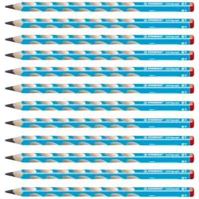Imagen de Lápiz de grafito ergonómico STABILO EASYgraph START Caja con 12 unidades Modelo para DIESTROS