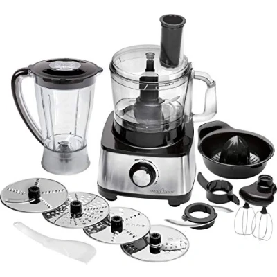 Imagen de ProfiCook PC KM 1063 Robot de cocina compacto con carcasa acero inoxidable,1,2 L, función turbo y 11 accesorios