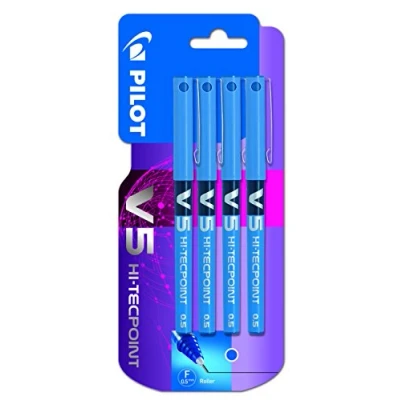 Imagen de Pilot Spain V 5 Rotulador tinta líquida, 4 unidades, color negro