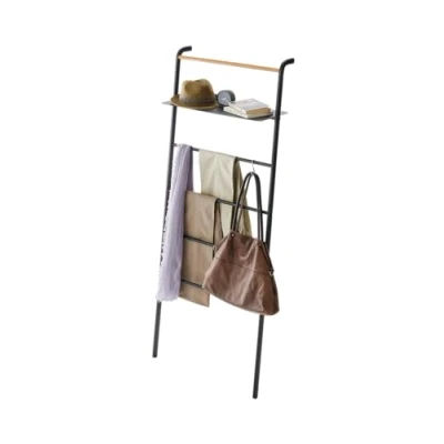 Imagen de YAMAZAKI Tower Escalera para Ropa, Acero, Negro, Talla única