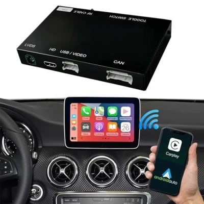 Imagen de Road Top Decodificador de Kit reequipamiento, con Funciones inalámbricas carplay, Android Auto y Espejo, Adecuado para automóviles Mercedes Benz GLC C V A B Class W205 W246 2015 2018 Año