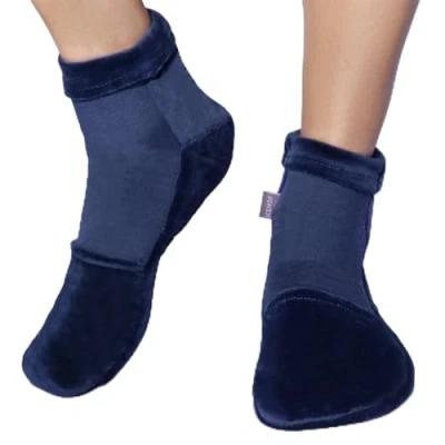 Imagen de ICEHOF Bolsa gel frio para pies con 4 acumuladores de frío Tejido suave (1 par) Calcetines terapia quimioterapia reumatica Chemo Talla S