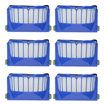 Imagen de YanBan 6 filtros de aspiradora, filtro para sustituir del iRobot Roomba la serie 600, 605, 610, 620, 630, 650 y 660, conjunto piezas repuesto cambiar el cepillo
