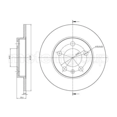 Imagen de Disco de freno METELLI 23 0742C
