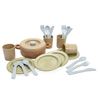 Imagen de Dantoy Bio Toy Pretend Play Dinner Set 22 Pieces, Eco Conscious Toys Made from Sugarcane