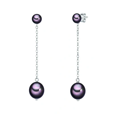 Imagen de Valero Pearls Pendientes para Mujer Plata de ley 925 largos con perlas