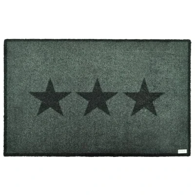 Imagen de Zala Living Felpudo Decorativo para Interior y Exterior, 50 x 70 cm, Alfombra Puerta de Estrellas, Lavable Resistente a la Intemperie, Antideslizante Entrada Gris