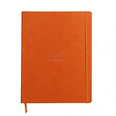 Imagen de Clairefontaine Rhodiarama Cuaderno flexible 160 páginas rayadas, marfil 22 x 29,7 cm 90 g Tangerine