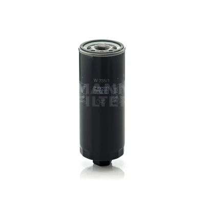 Imagen de MANN FILTER W 735/1 Filtro de aceite M 24 X 2 con válvula bloqueo retorno enroscable AUDI: A6 C4 Berlina, 100 Avant