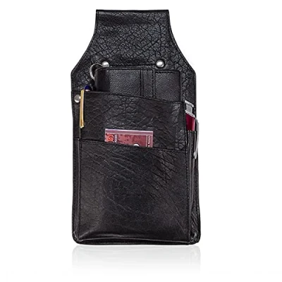 Imagen de Funda de piel para camarero (162 A), color negro, Negro , Cinturón dinero