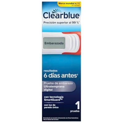 Imagen de Clearblue Test de Embarazo Digital Detección Temprana Resultados Claros en Palabras Hasta 6 Días Antes Formato Mejorado Sin Plástico