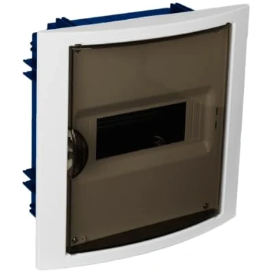 Imagen de Cuadro eléctrico empotrar pladur 8 elementos marco blanco y puerta fumé SOLERA 5108PFHGW