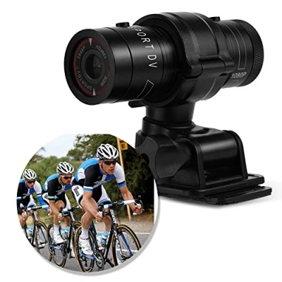 Imagen de cámara deportiva DV,cámara para bicicleta impermeable Full HD 1080P con micrófono,mini de video portátil,lente gran angular A+de 120 grados,mini DV deportivo aventura extrema al aire libre