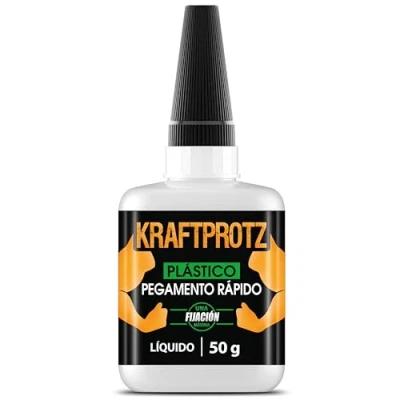 Imagen de 50 g superglue for plastic extra strong, waterproof, heat resistant &amp; seal against drying out adhesivo líquido para plástico, pegamento vidrio acrílico ARKA Kraftprotz