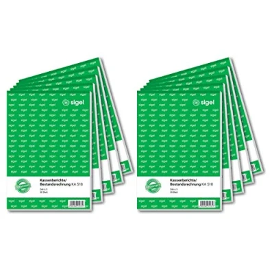 Imagen de Sigel KA518 A5 contabilidad financiera informe/inventario, 10 pedazos de 50 hojas