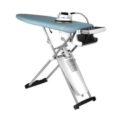Imagen de Centro de planchado Laurastar S Pure, 2200 W, Vapor higiénico, 3.5 bar, 6 Niveles Altura, Pearl Blue