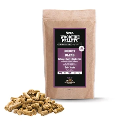 Imagen de Ninja Woodfire pellets Mezcla intensa 900 g, pellet oficial para su uso con la Parrilla de exterior Woodfire, XSKOGAPBPL2UK