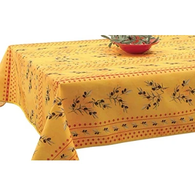 Imagen de Le linge de Jules Manteles, Poliéster, Amarillo, Rectángulo 150x200 cm