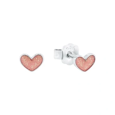 Imagen de Prinzessin Lillifee Hada Pendientes de tachuelas Joyas para las Orejas, 0.4 cm, Rosa, Corazón, Estuche Regalo Joyería, 9048885