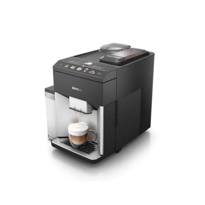 Imagen de SIEMENS Cafetera superautomática, EQ500, limpieza autoMilk, Display TFT Touch&amp;Slide, función oneTouch doubleCup, plateado/negro, TQ513R01