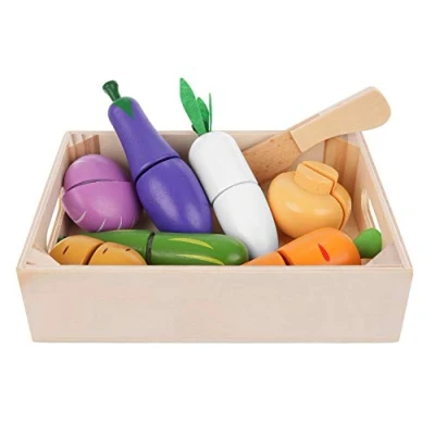 Imagen de Iso Trade Kitchen Toys Fruit Vegetables Cutting Food Set Knife Board 11207 Juguetes de Cocina, Multicolor