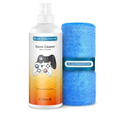 Imagen de Blum 250ml Game Cleaner + paño de microfibra 30x30 cm Limpieza perfecta para consolas videojuegos, ordenadores y accesorios.