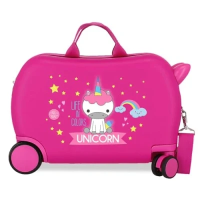 Imagen de Roll Road Little me Unicorn Maleta Infantil Rosa 45x31x20 cms Rígida ABS 24,6L 1,8 kgs 4 Ruedas Equipaje Mano