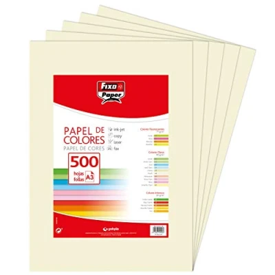 Imagen de Fixo Paper 65009144. Paquete de 500 Hojas Color, Marfil, A3