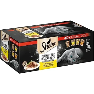 Imagen de Sheba Katzennassfutter Delikatesse in Gelee Completo para Gatos Adultos: alimento Mascotas, 85 g (40er Pack), 3400