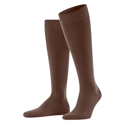 Imagen de FALKE Airport M KH lana algodón largo unicolor 1 par, Calcetines largos Hombre, Marrón (Cinnamon 5186), 45 46