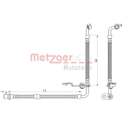 Imagen de METZGER 4110878 Latiguillos de Freno 255, 270 MAZDA: 6 Berlina