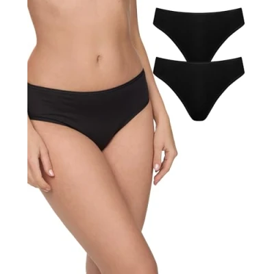 Imagen de Nur Die 822255, Braguita Para Mujer, Negro (Negro 094), 46, Pack de 2