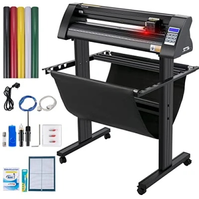 Imagen de VEVOR Plóter de Corte Vinilo 870 mm Luz Guía LED Signmaster Label Maker Plotter 15 800 mm/s para Campo Publicidad Decoración Variada Artesanía Fabricación Etiqueta