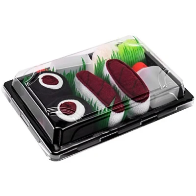 Imagen de Rainbow Socks Mujer Hombre Calcetines Sushi Atún Maki 2 Pares Tamaño 41 46