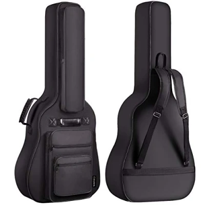 Imagen de CAHAYA Funda para Guitarra Estuche Acústica Impermeable con 6 Bolsillos Acolchada de 8 mm Versión Multibolsillos CY0181
